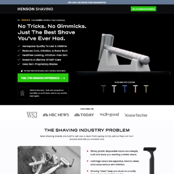 Henson landing page by Tierra