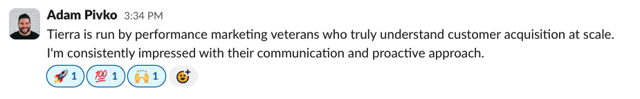 Slack message from ADAM PIVKO